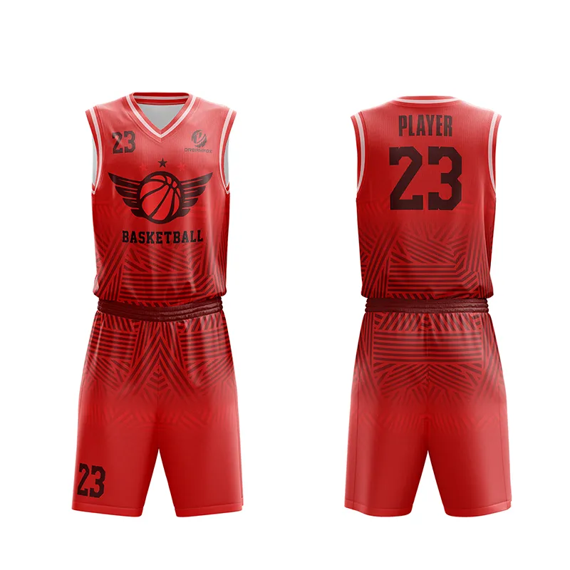 Wholesale Customized  Design Sublimation Reversible BasketBall Kids Singlets Vests Kit Set Shirt Men Basketball Uniform Jersey
