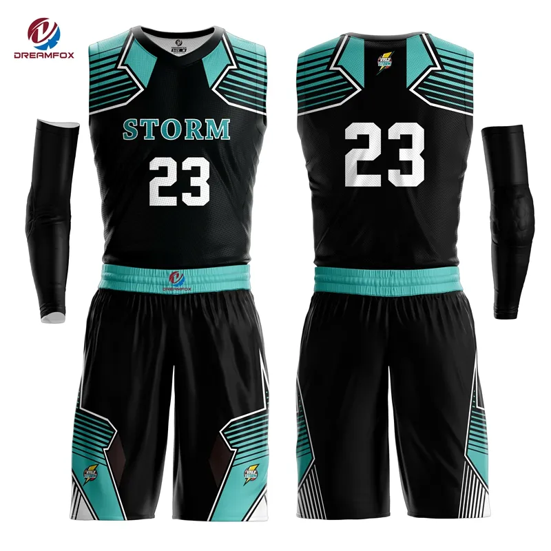 Fast Shipping Sublimated Men Custom Basketball Uniform Reversible Blank Basketball Wear Jersey