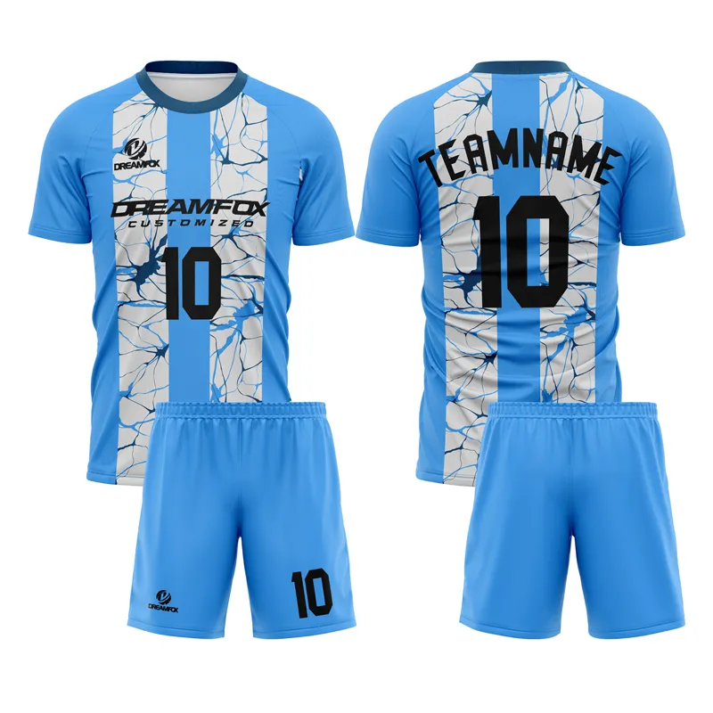 Customized Logo Fully Sublimated Printed Quick-Drying Breathable Soccer Jerseys