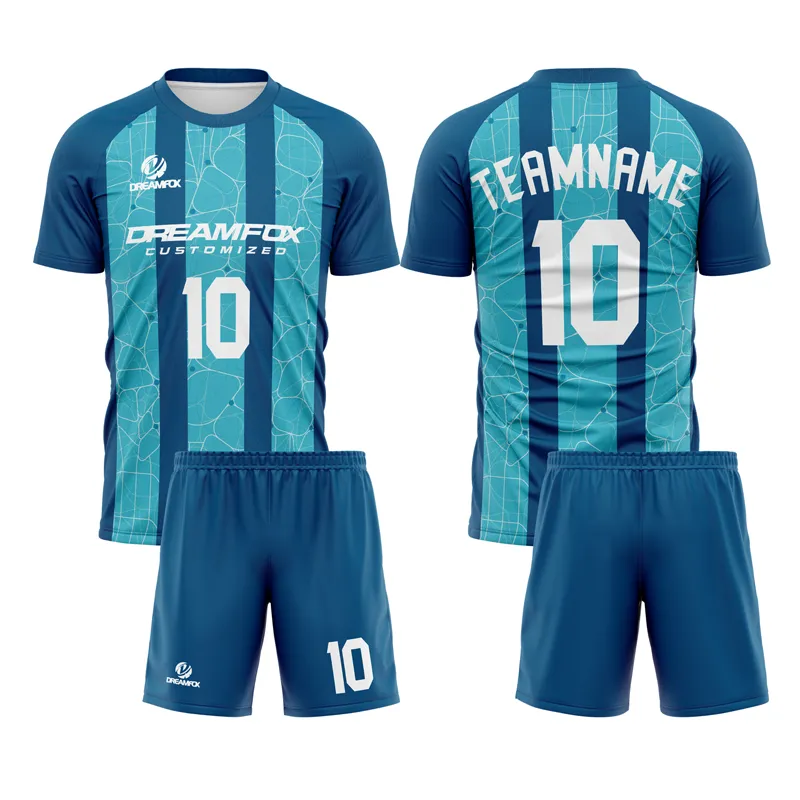Customized Logo Sublimation Printing 100% Polyester Football Uniform