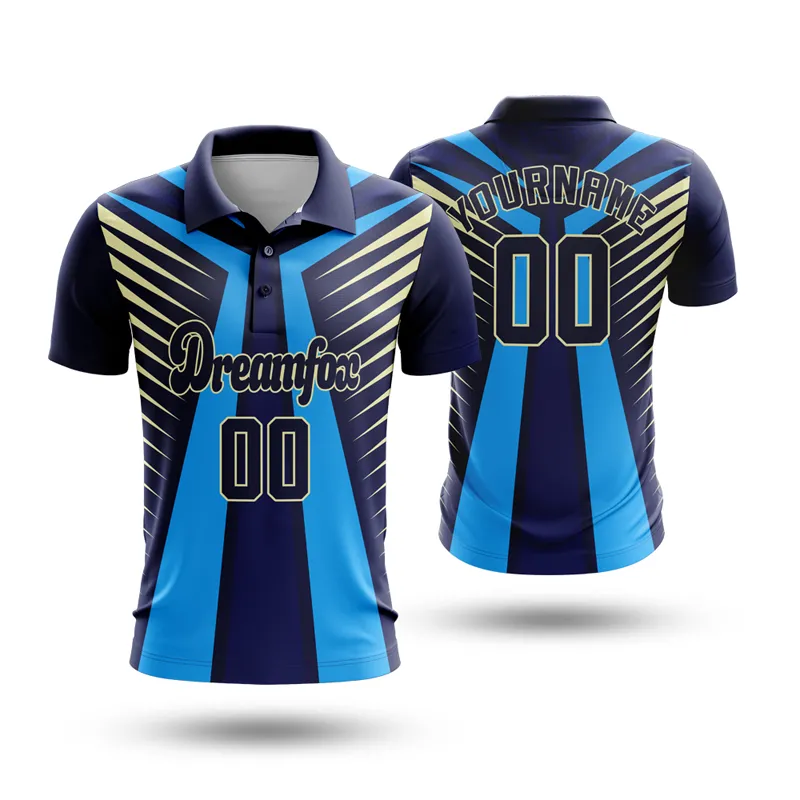 Top Quality 100% Polyester Custom Logo Men's Polo Shirts Casual Brand Sportswear Golf Polo T-shirt for Men