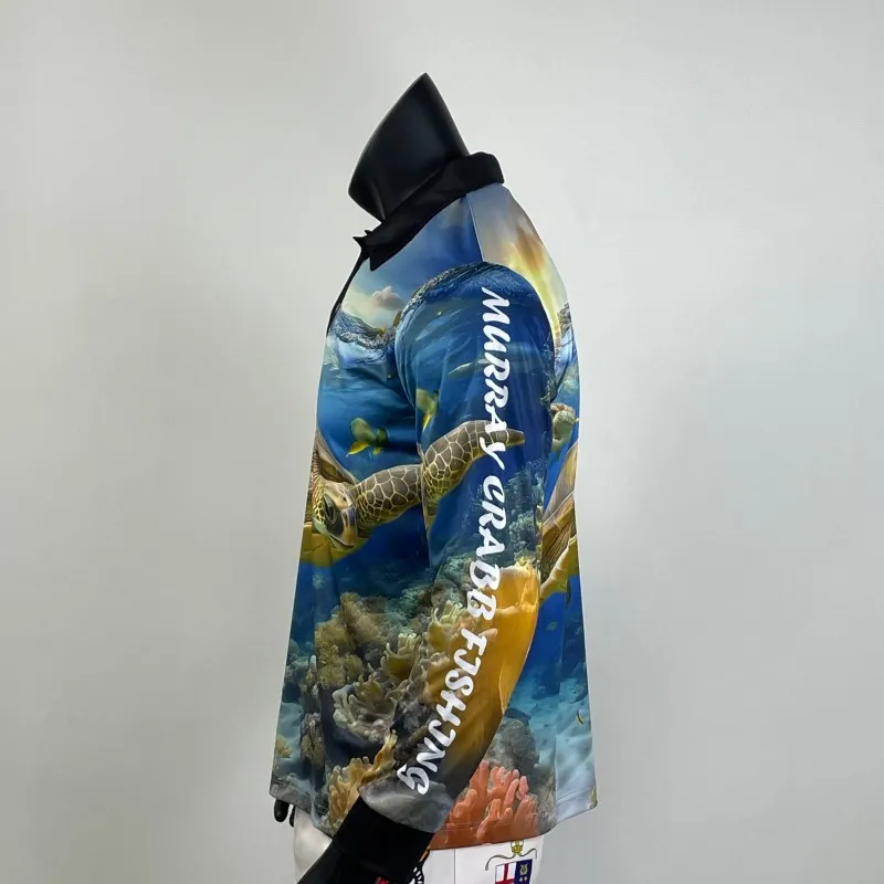 Custom Performance Sublimation Lightweight Uv Protection Polyester Breathable Upf 50 Hoodie Long Sleeve Fishing Shirt supplier