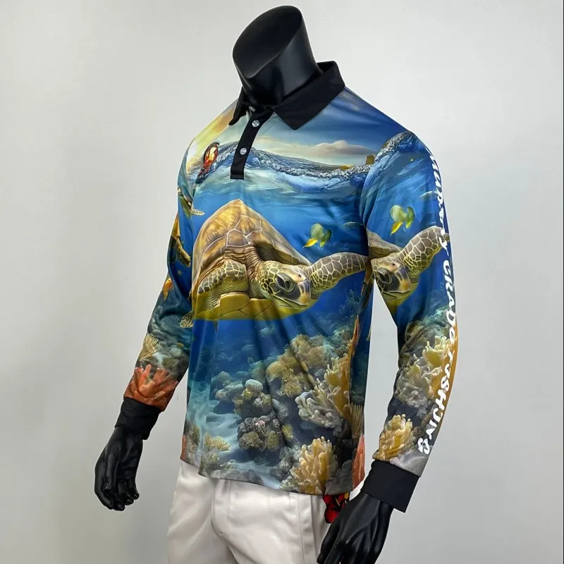 Custom Performance Sublimation Lightweight Uv Protection Polyester Breathable Upf 50 Hoodie Long Sleeve Fishing Shirt supplier