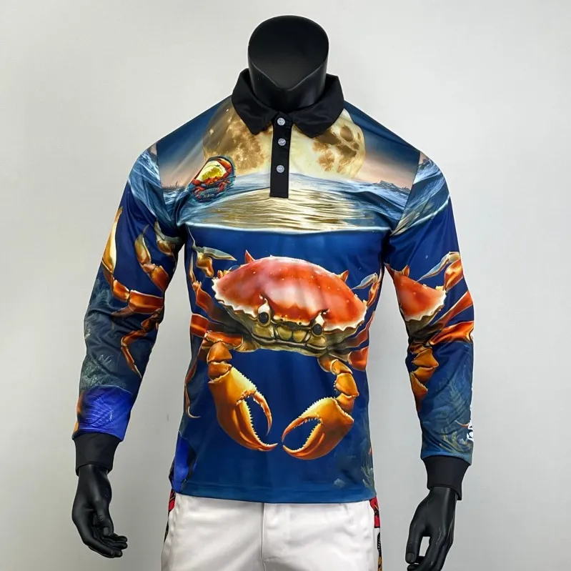 Quick dry custom dye sublimation tournament fishing shirt printing zipper sport fishing jersey