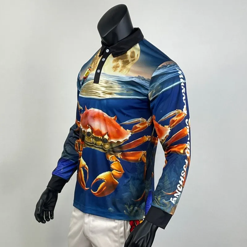 Quick dry custom dye sublimation tournament fishing shirt printing zipper sport fishing jersey