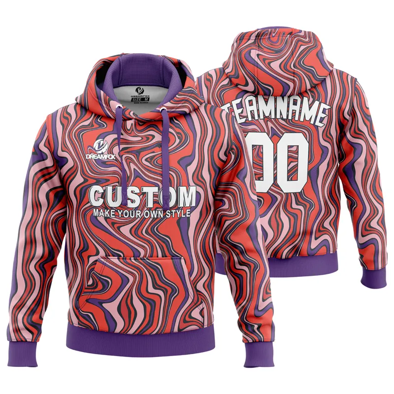 Factory Personalized Custom Hockey Hoodies Jersey Adult Training Best Quality Sublimation Hoodies