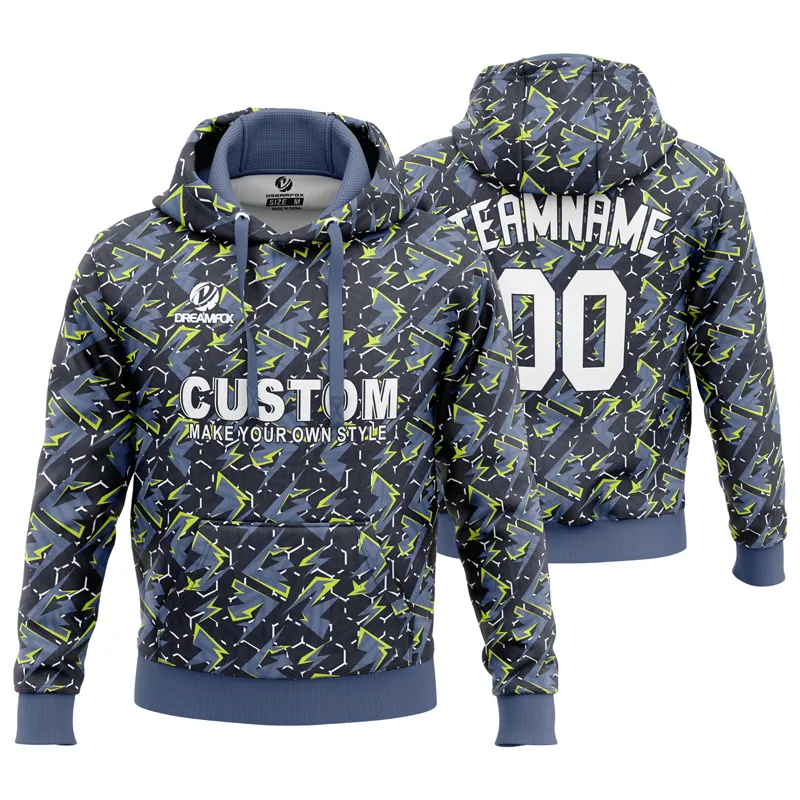 Custom Sublimation Printed Hoody Winder Sweatshirt Basketball Jersey Hooded Pullover Polyester Winter Embroidered Jersey