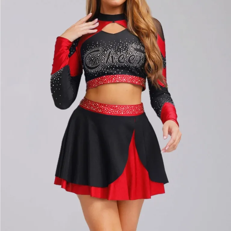 Professional All Star Cheerleading Uniform Set Metallic Sublimation Design Youth/Adult Cheer Uniforms supplier Professional All Star Cheerleading Uniform Set Metallic Sublimation Design Youth/Adult Cheer Uniforms supplier