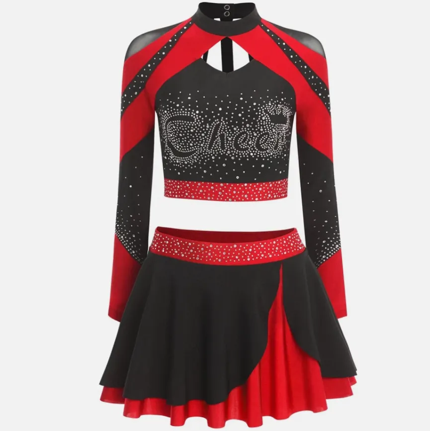 Professional All Star Cheerleading Uniform Set Metallic Sublimation Design Youth/Adult Cheer Uniforms supplier