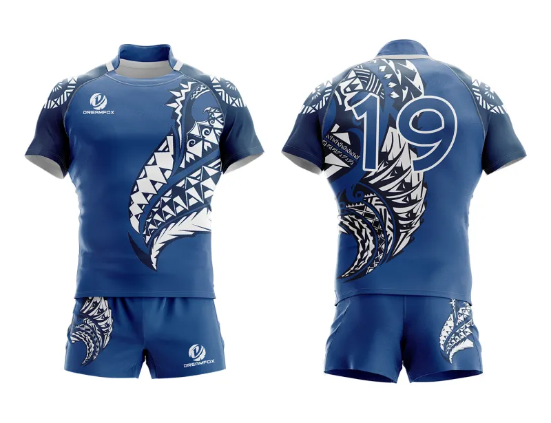 Factory Wholesale Rugby Jersey Athletic Rugby Shirt Full Sublimation Rugby Uniform Full Kits