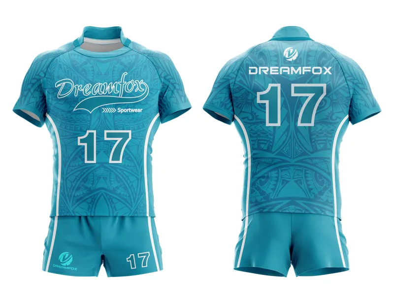 Factory Wholesale Rugby Jersey Athletic Rugby Shirt Full Sublimation Rugby Uniform Full Kits