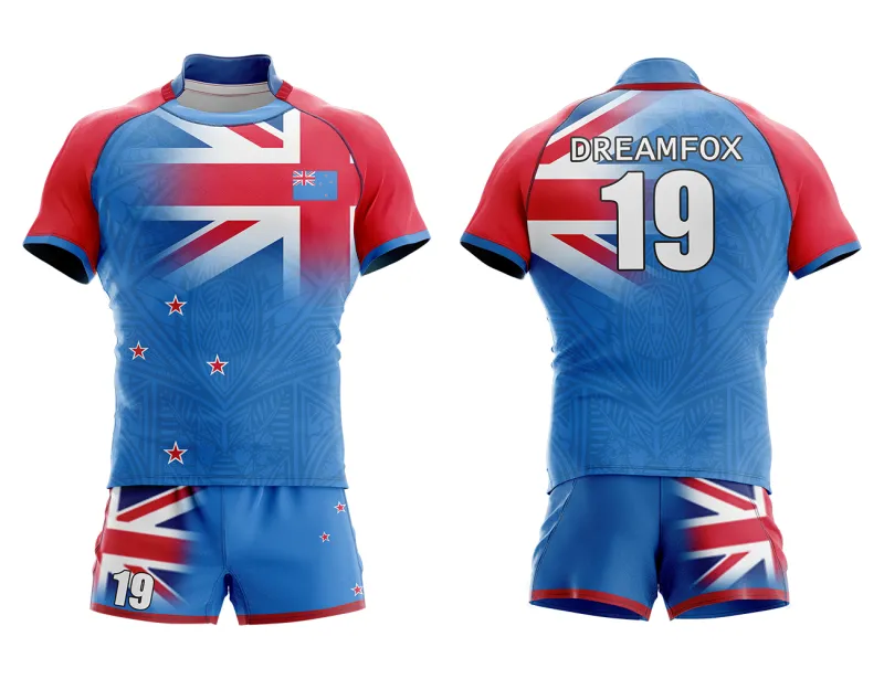 Custom Wholesale Sports Men Rugby Jersey shirt and shorts sets for men OEM Service Sublimation rugby league set