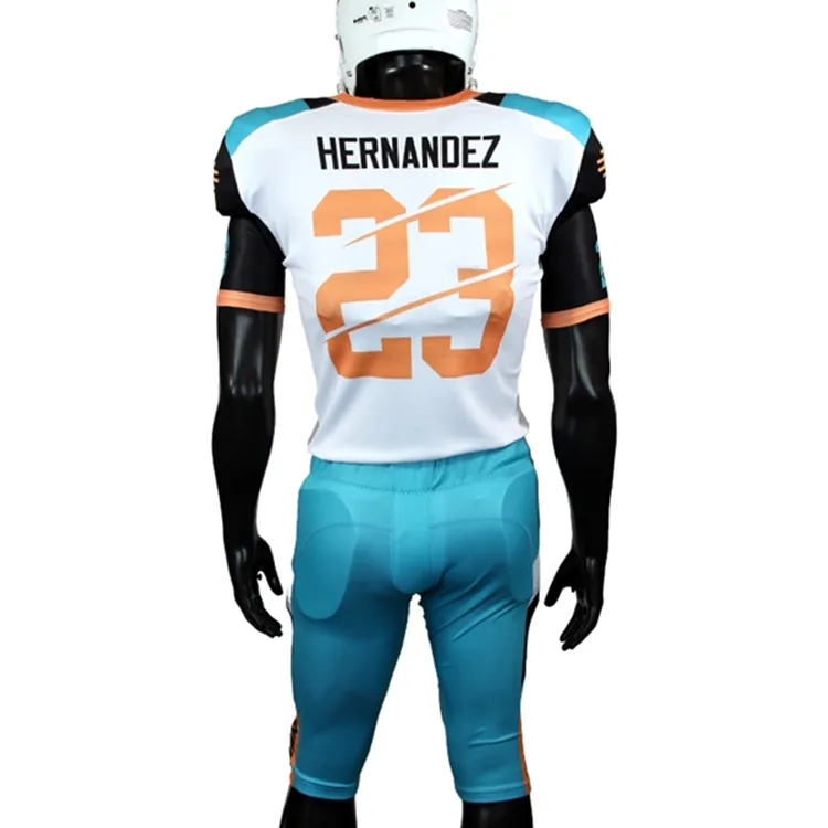 OEM custom sublimated mesh flag football jersey american football wear supplier