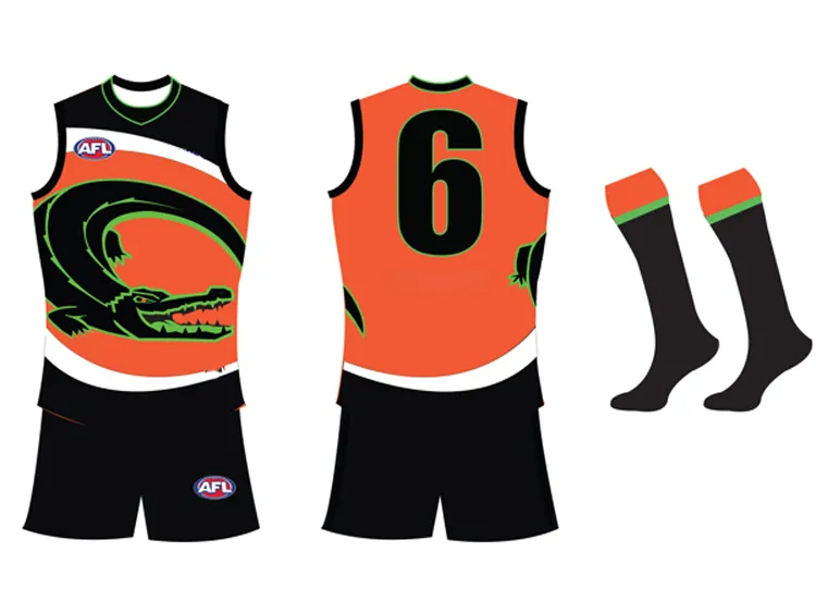 Oem Custom Best Quality Durable Afl Football Jersey Footy Jumper manufacturer