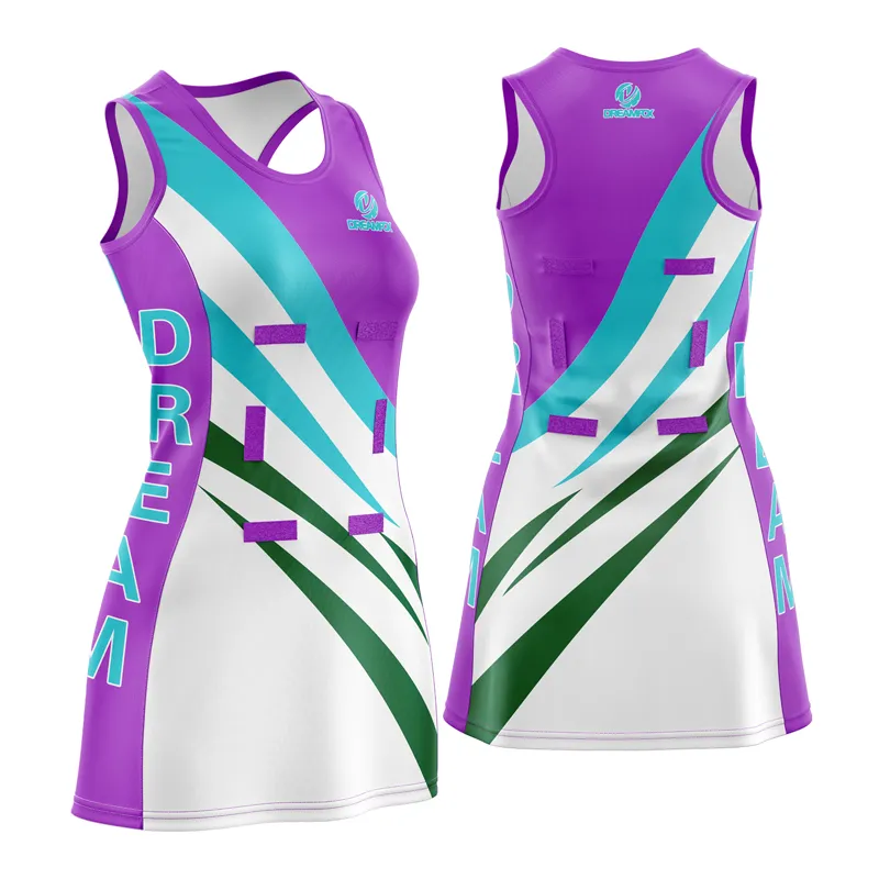 Factory custom sublimation printing netball uniform