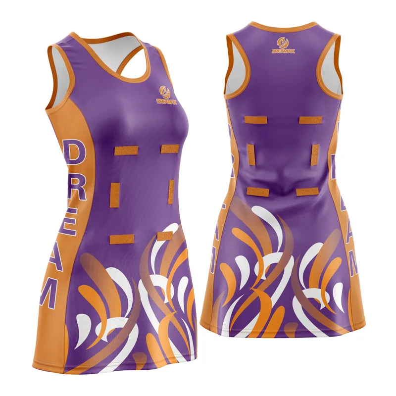 Customized sublimation printing sweat-absorbing quick-drying netball dress