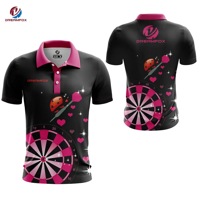 Custom dart Apparel Team Logo Lightweight Comfort Personalization Sublimation Print Men's dart Polo Shirts