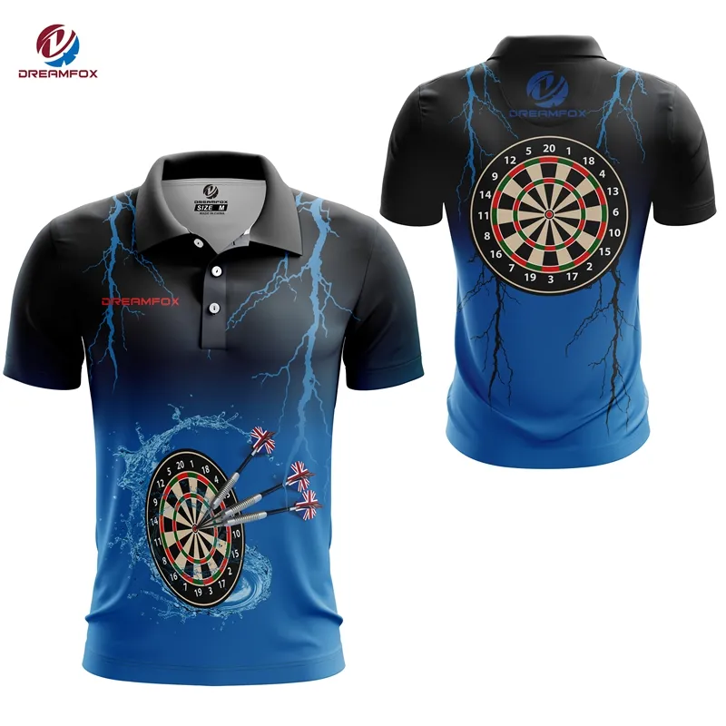 Custom dart Apparel Team Logo Lightweight Comfort Personalization Sublimation Print Men's dart Polo Shirts