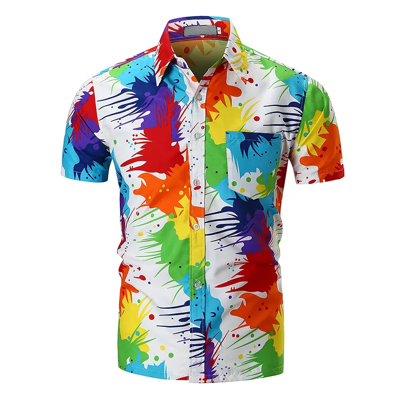 Premium Hippie Party Shirt Best Value Vibrant Hawaiian shirts Festival Top for Men with Smooth Silky Feel