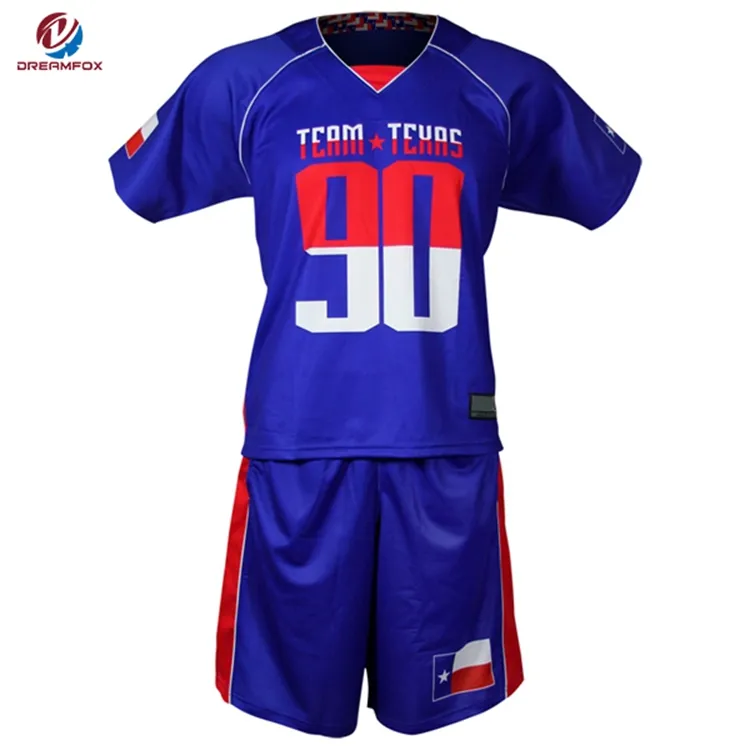 New Design Fully Customize Logo Lacrosse Jerseys Lacrosse Uniforms Men Sublimated Lacrosse Uniform Printed