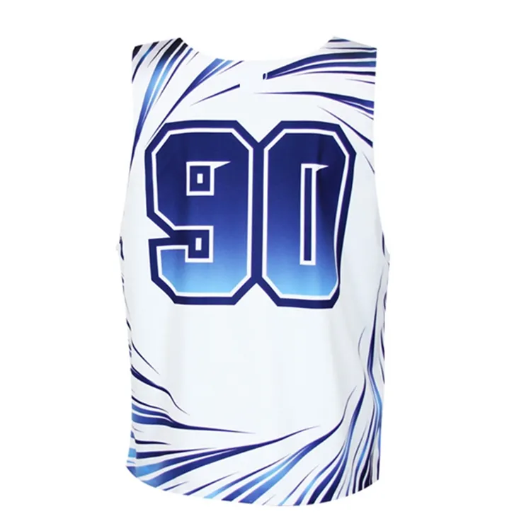 Custom Men Cut Racerback lacrosse Reversible Jerseys Sublimation Polyester lacrosse Pinnies