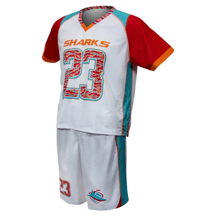 Custom Lacrosse Uniform Team Sportswear Lacrosse Jersey and Shorts Sublimation Lacrosse Uniform for Club supplier
