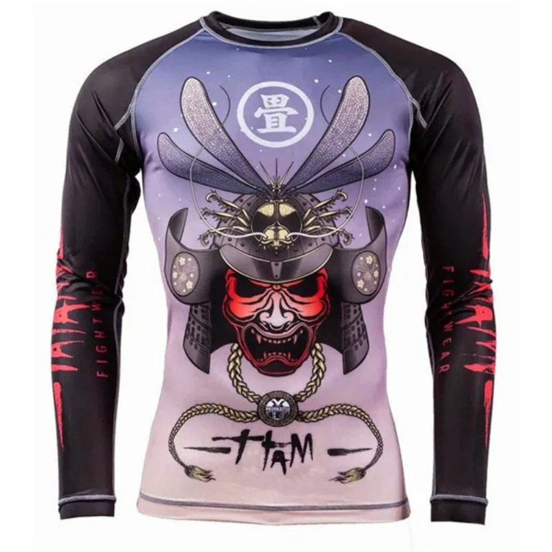 High Quality Nogi Fight Gear Custom Sublimation BJJ MMA Rash Guard Wholesale Compression Shirt Jiu Jitsu Rash Guard
