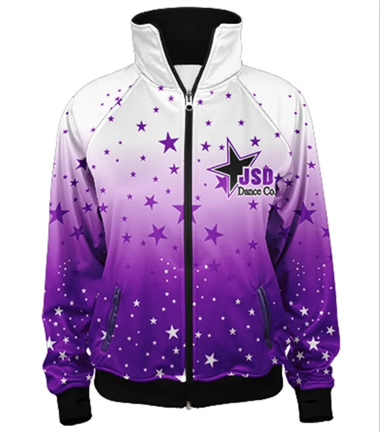 RHINESTONE LETTERING logo Custom Design Dance Club Studio Cheer Jacket Gymnastic Warm up Cheerleading Flex Tracksuit