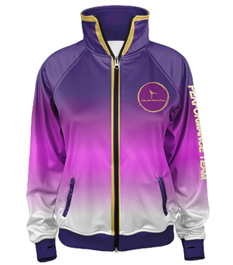 RHINESTONE LETTERING logo Custom Design Dance Club Studio Cheer Jacket Gymnastic Warm up Cheerleading Flex Tracksuit