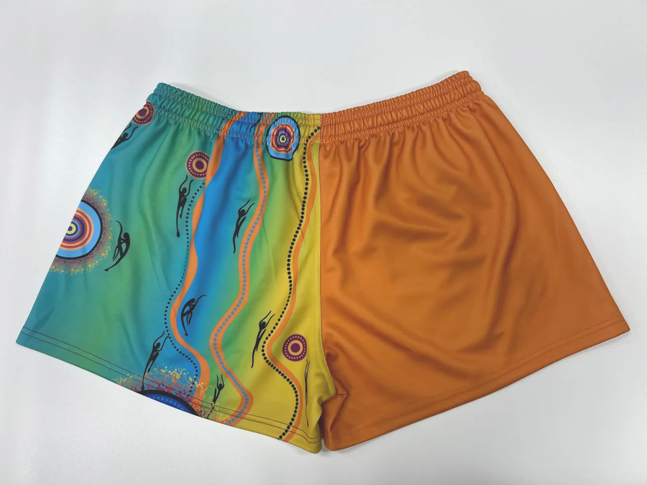 Custom sublimation oz men's aussie aboriginal design footy shorts