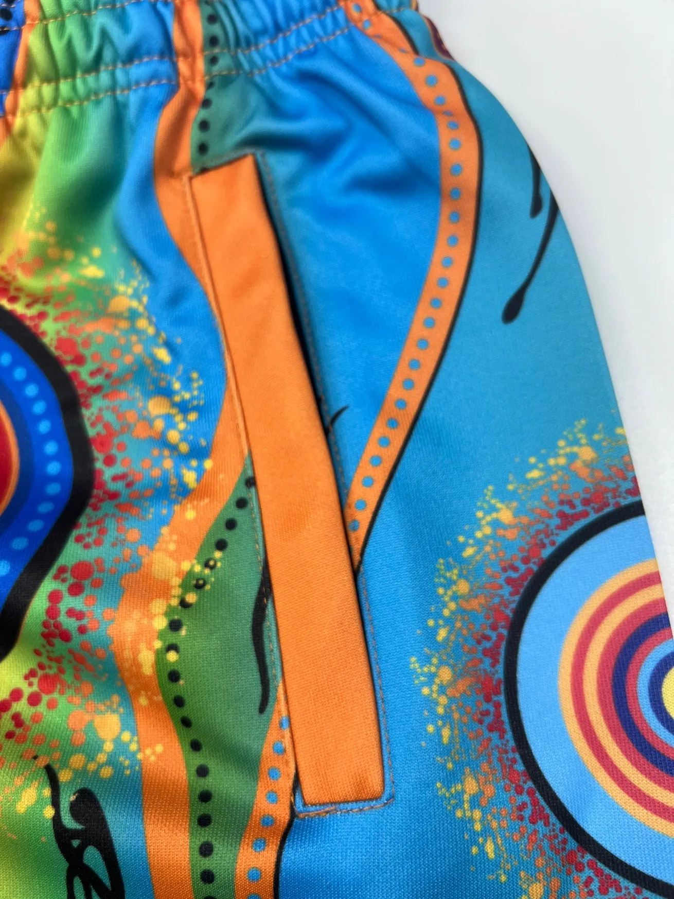 Custom sublimation oz men's aussie aboriginal design footy shorts