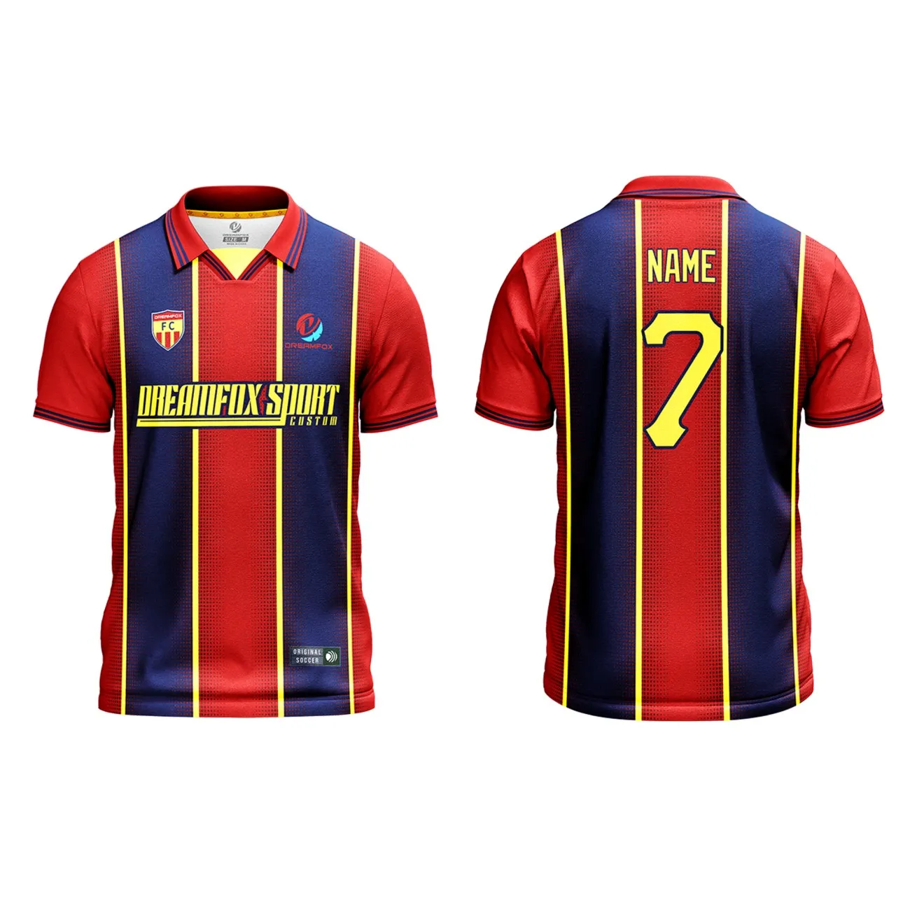 Custom Sublimation High Quality Vintage Soccer Jersey Club Uniforms Retro Team Shirts Soccer Polo Shirt