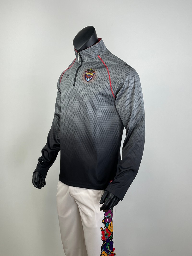 Mens Warm-up team training Dry-Fit Long Sleeve 1/4  Zip Jacket Polyester Jacket Athletic Sports Running Jacket