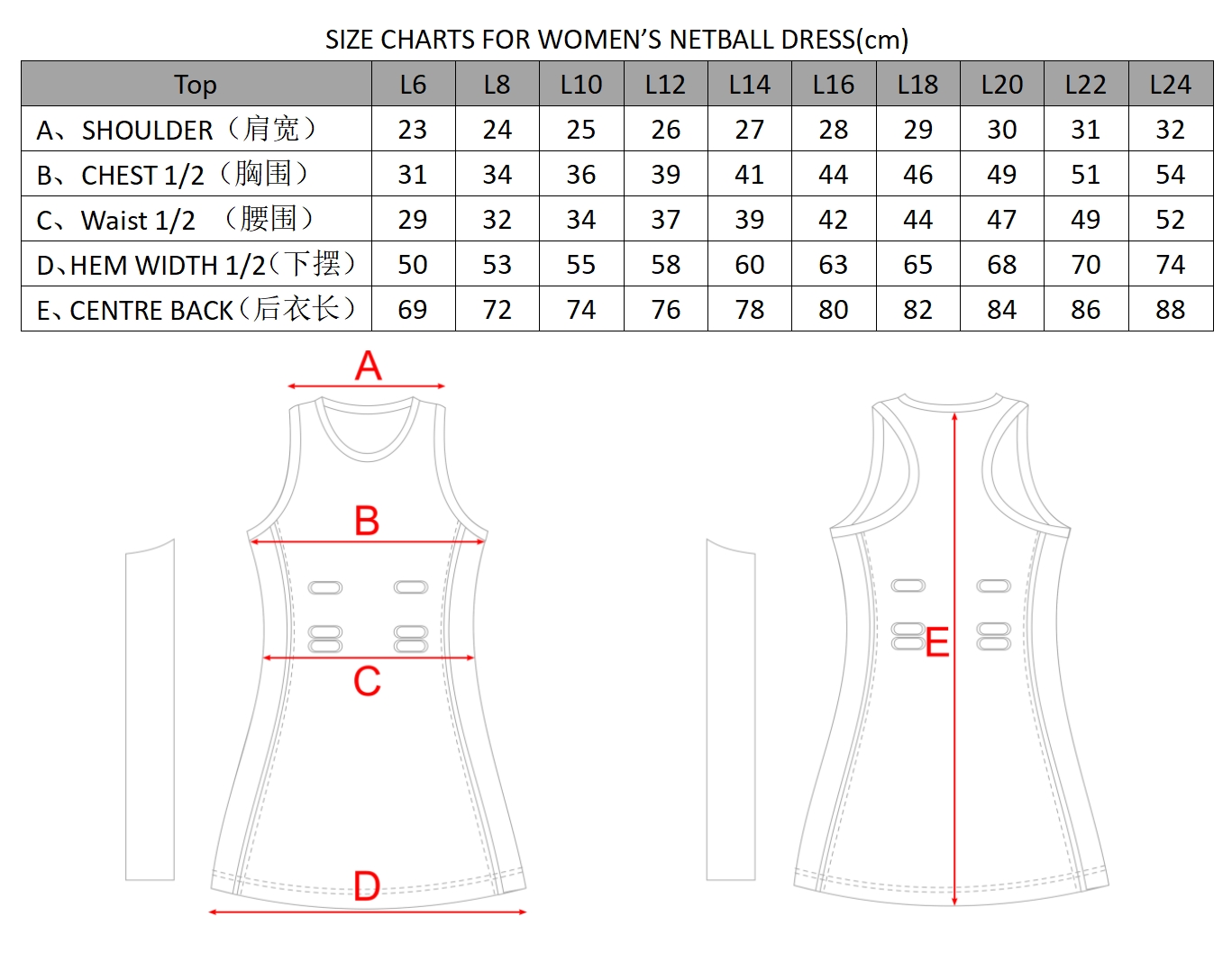 Custom-Made Sublimation Printed Quick-Drying Netball Dress