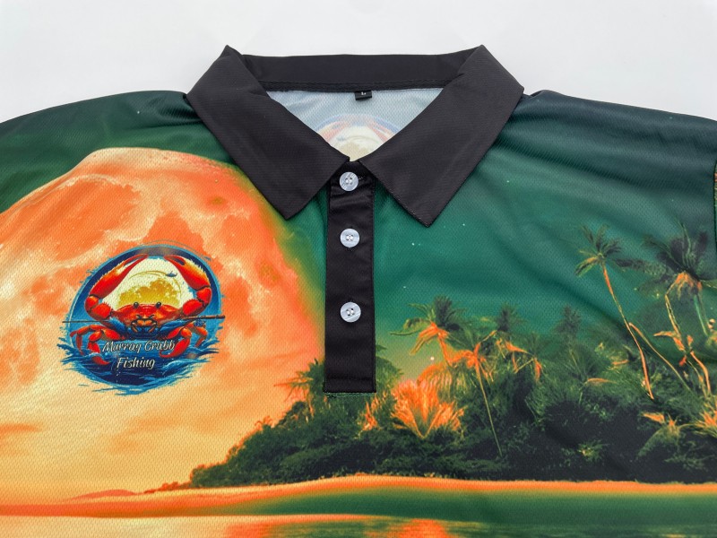 OEM diy customized sublimated Fish Hunting Shirt Long Sleeve Fishing Polo Shirts