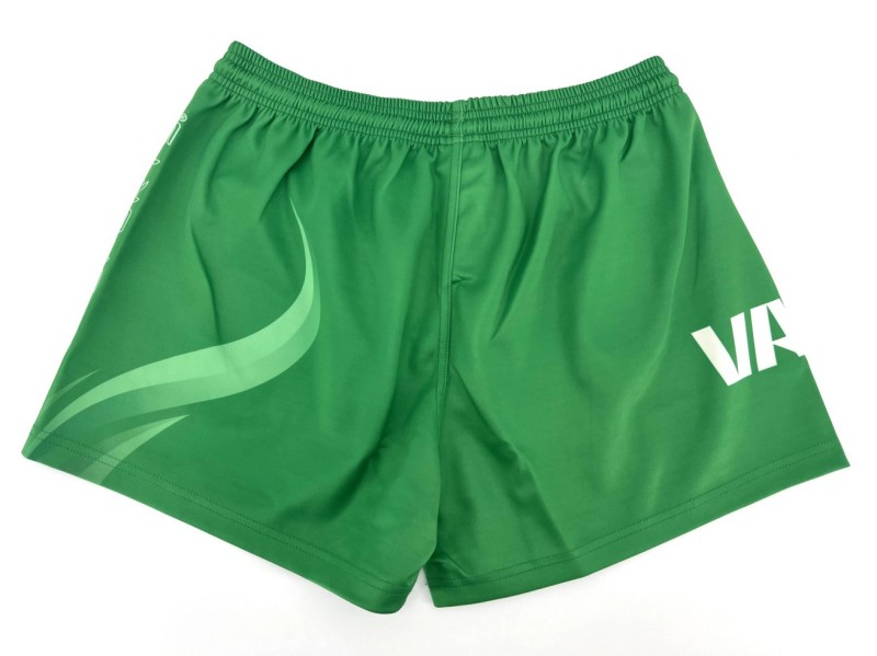 custom sublimated premium aussie footy shorts with pockets for teams hunting