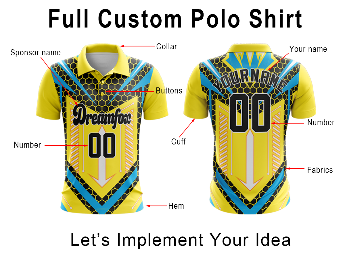 Custom-made 100% polyester knitted fabric casual polo shirts