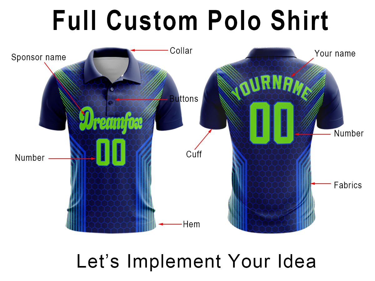 Customized fully sublimated printed polo shirts