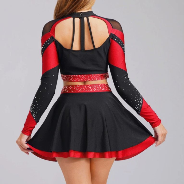 Professional All Star Cheerleading Uniform Set Metallic Sublimation Design Youth/Adult Cheer Uniforms supplier