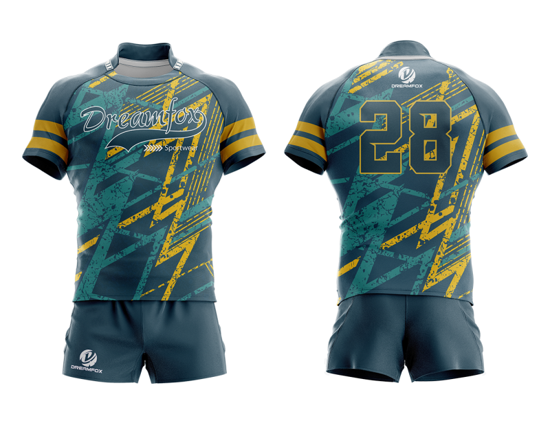 Factory Wholesale Rugby Jersey Athletic Rugby Shirt Full Sublimation Rugby Uniform Full Kits