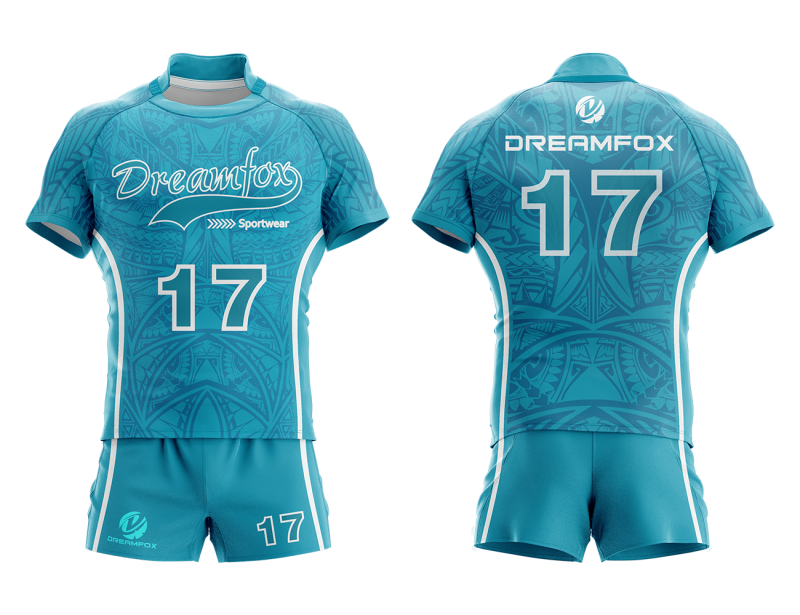 Custom Wholesale Sports Men Rugby Jersey shirt and shorts sets for men OEM Service Sublimation rugby league set