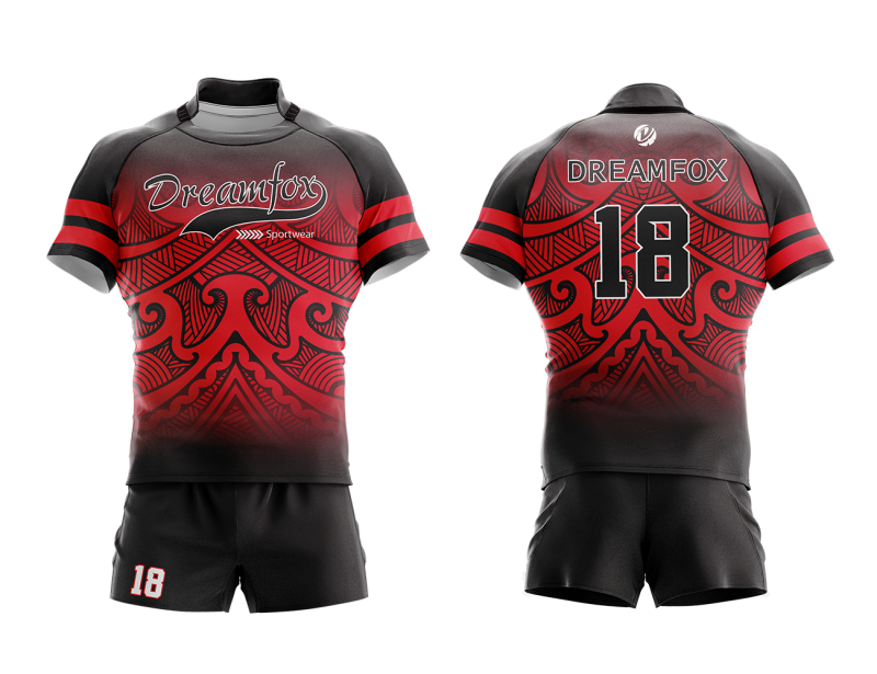Custom Wholesale Sports Men Rugby Jersey shirt and shorts sets for men OEM Service Sublimation rugby league set