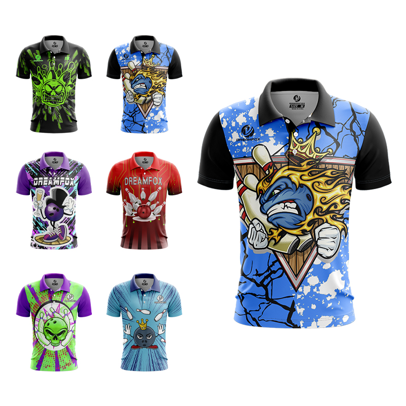 Custom High Quality Your Brand Logo Quick Dry Sublimation Print 92% Polyester 8% Spandex Sport Golf Polo Shirt