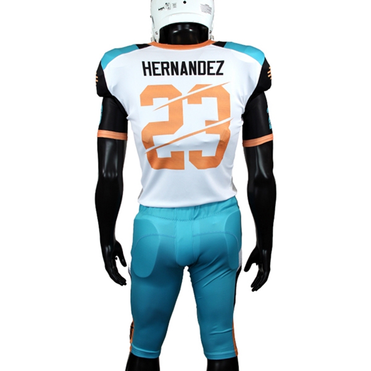 OEM custom sublimated mesh flag football jersey american football wear supplier