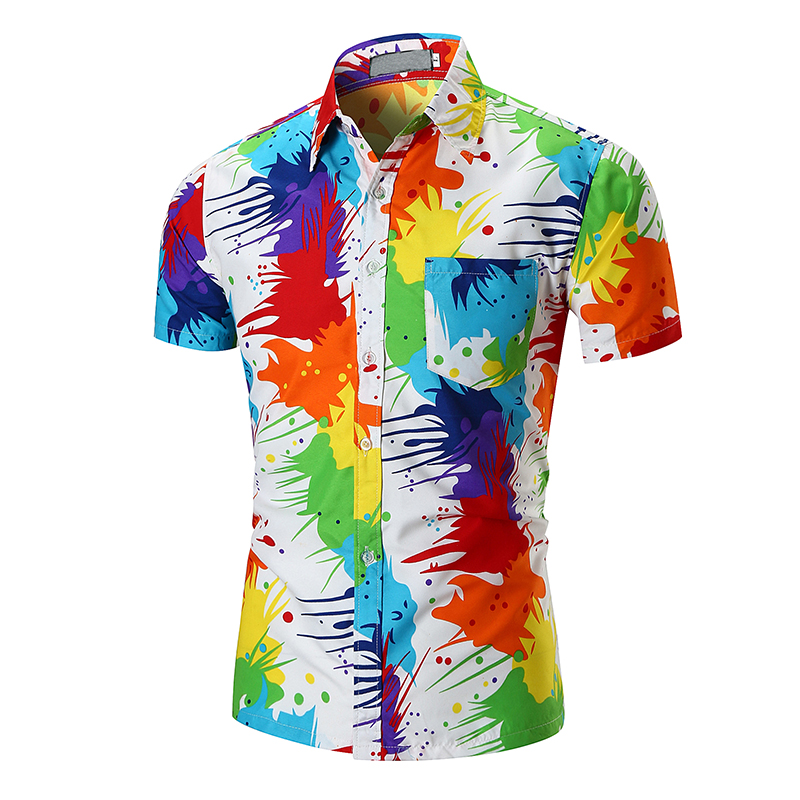 Premium Hippie Party Shirt Best Value Vibrant Hawaiian shirts Festival Top for Men with Smooth Silky Feel