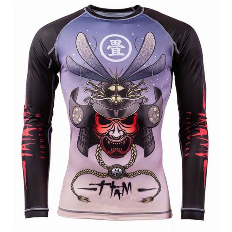 High Quality Nogi Fight Gear Custom Sublimation BJJ MMA Rash Guard Wholesale Compression Shirt Jiu Jitsu Rash Guard